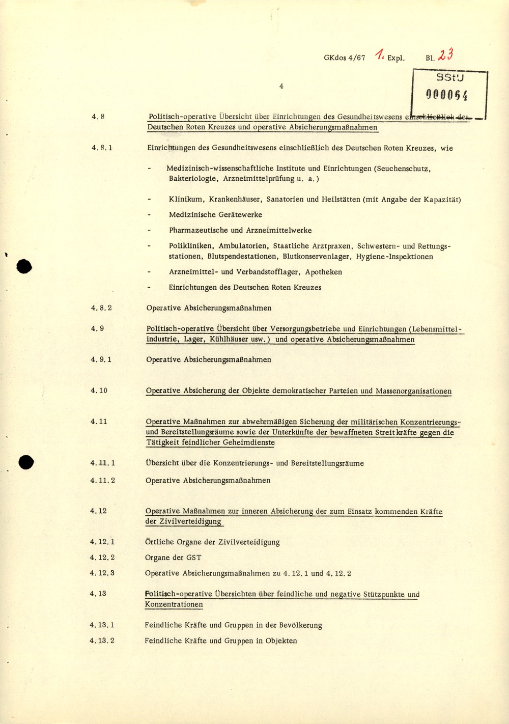 Durchführungsbestimmung Nr. 1 zur Direktive 1/67 über die spezifisch-operative Mobilmachungsarbeit im MfS