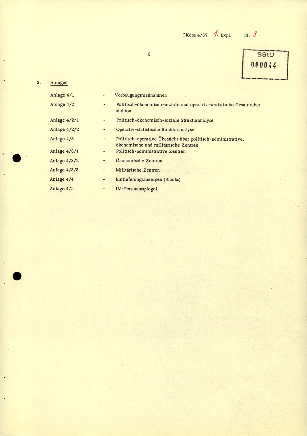 Durchführungsbestimmung Nr. 1 zur Direktive 1/67 über die spezifisch-operative Mobilmachungsarbeit im MfS