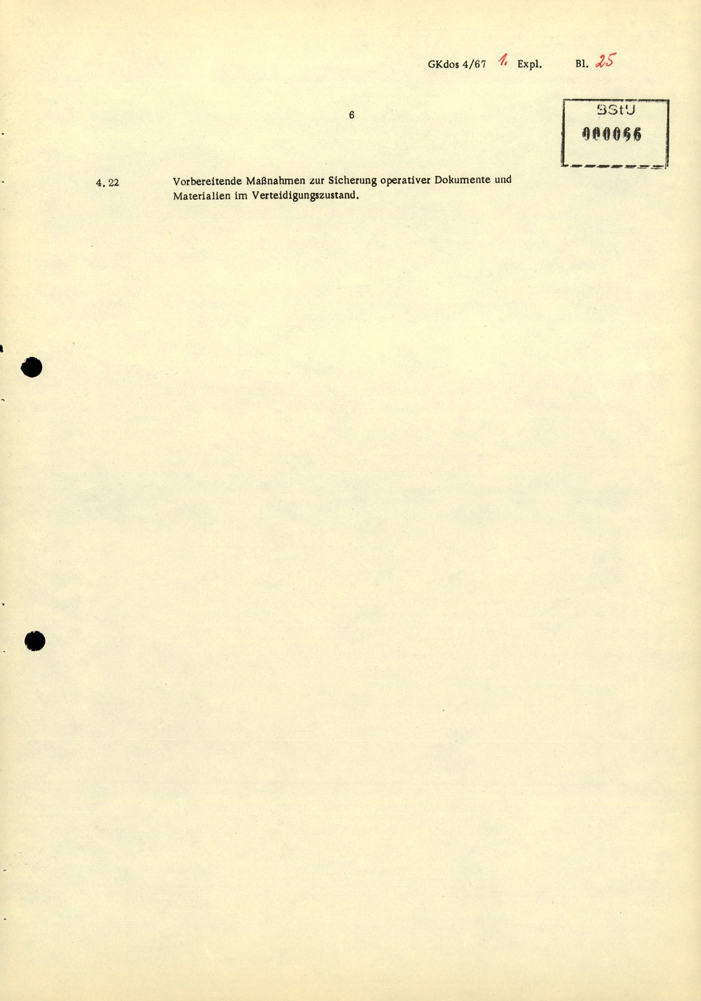 Durchführungsbestimmung Nr. 1 zur Direktive 1/67 über die spezifisch-operative Mobilmachungsarbeit im MfS