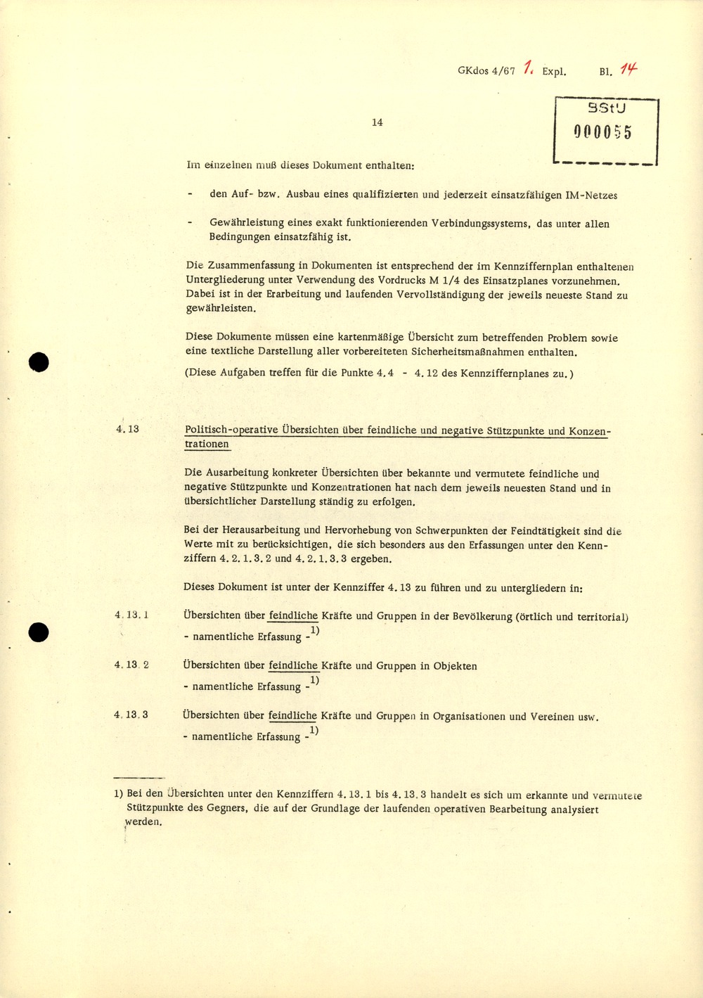 Durchführungsbestimmung Nr. 1 zur Direktive 1/67 über die spezifisch-operative Mobilmachungsarbeit im MfS
