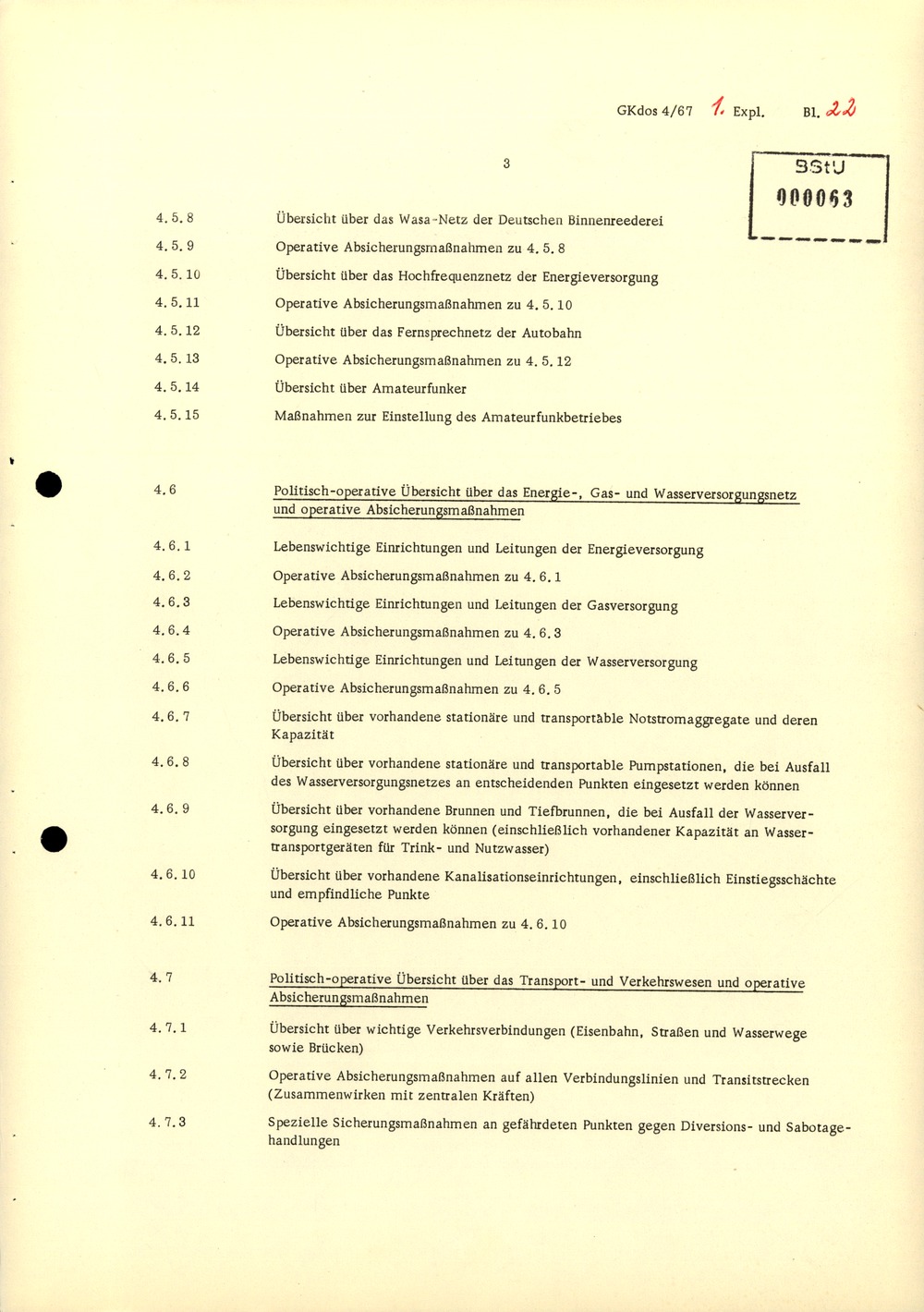 Durchführungsbestimmung Nr. 1 zur Direktive 1/67 über die spezifisch-operative Mobilmachungsarbeit im MfS