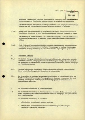 Direktive 1/67 zur Mobilmachung des Ministeriums für Staatssicherheit