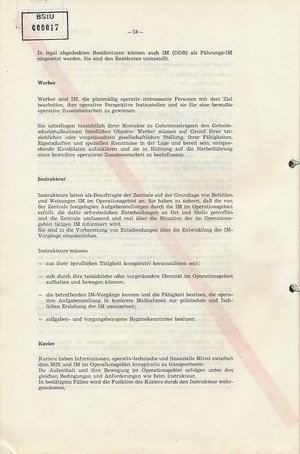 Richtlinie Nr. 2/79 für die "Arbeit mit Inoffiziellen Mitarbeitern im Operationsgebiet"