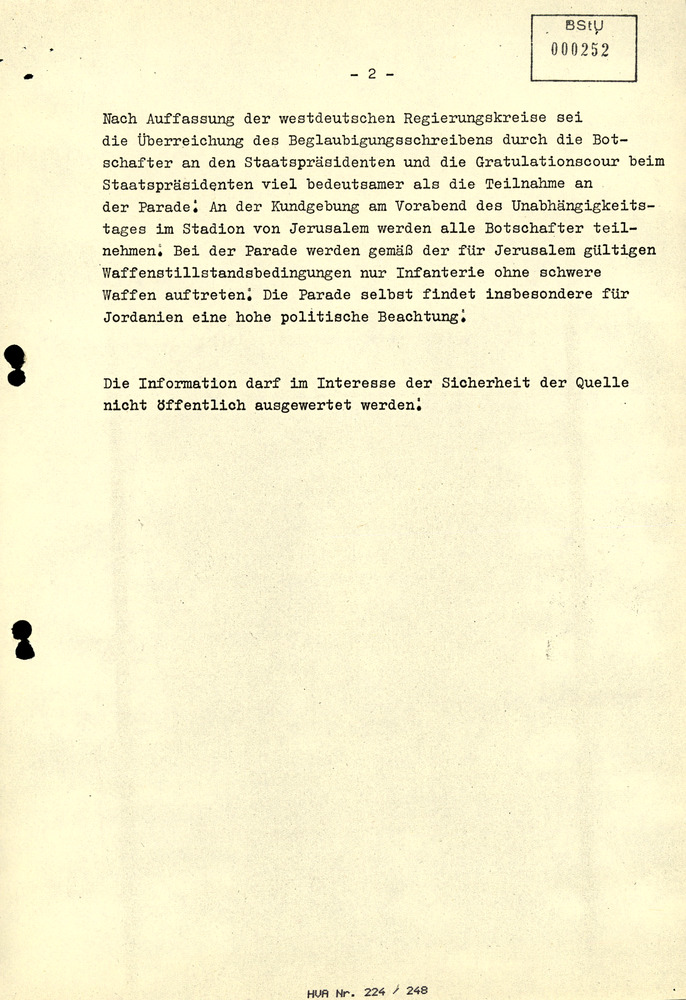 Einige Fragen der Beziehungen Westdeutschlands zu Israel
