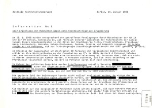Maßnahmen der Stasi im Vorfeld der Rosa-Luxemburg-Demonstration gegen die "Arbeitsgruppe Staatsbürgerschaftsrecht"