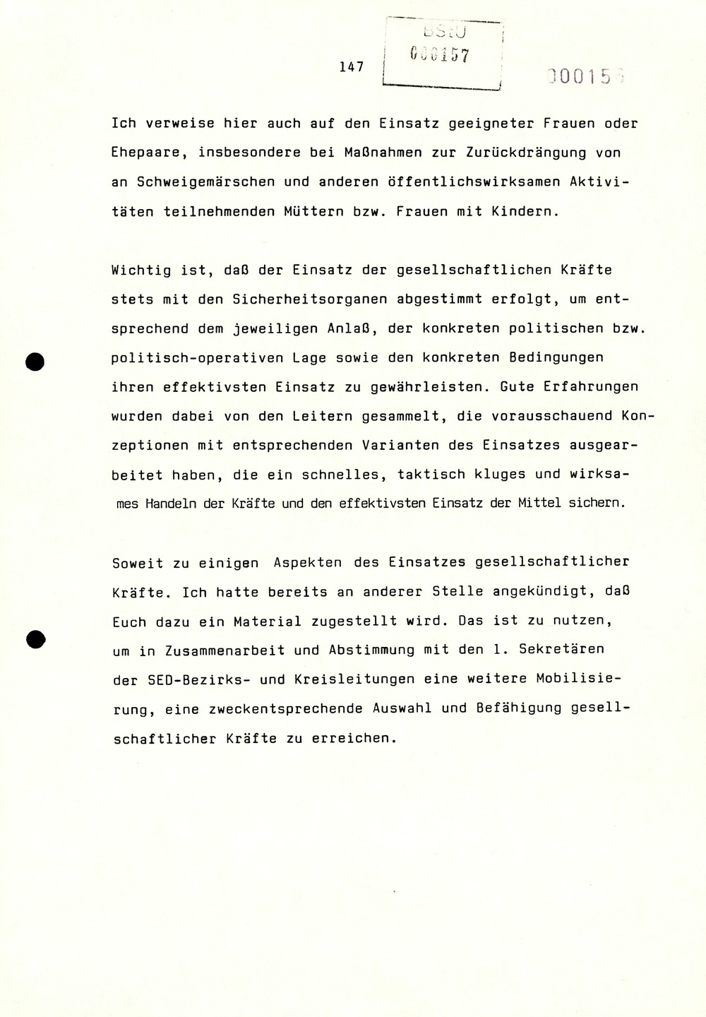 Referat Erich Mielkes auf einer Dienstbesprechung kurz vor den Kommunalwahlen 1989