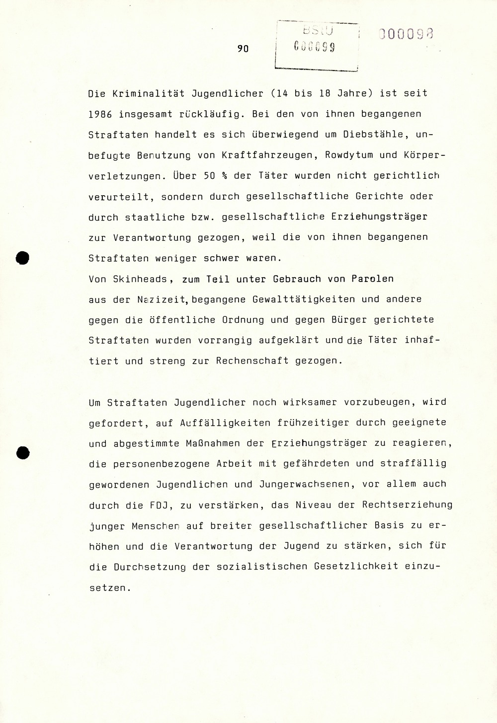Referat Erich Mielkes auf einer Dienstbesprechung kurz vor den Kommunalwahlen 1989