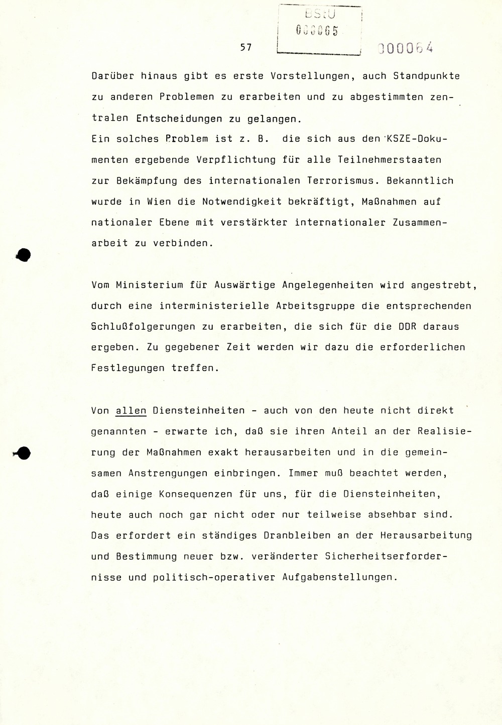 Referat Erich Mielkes auf einer Dienstbesprechung kurz vor den Kommunalwahlen 1989