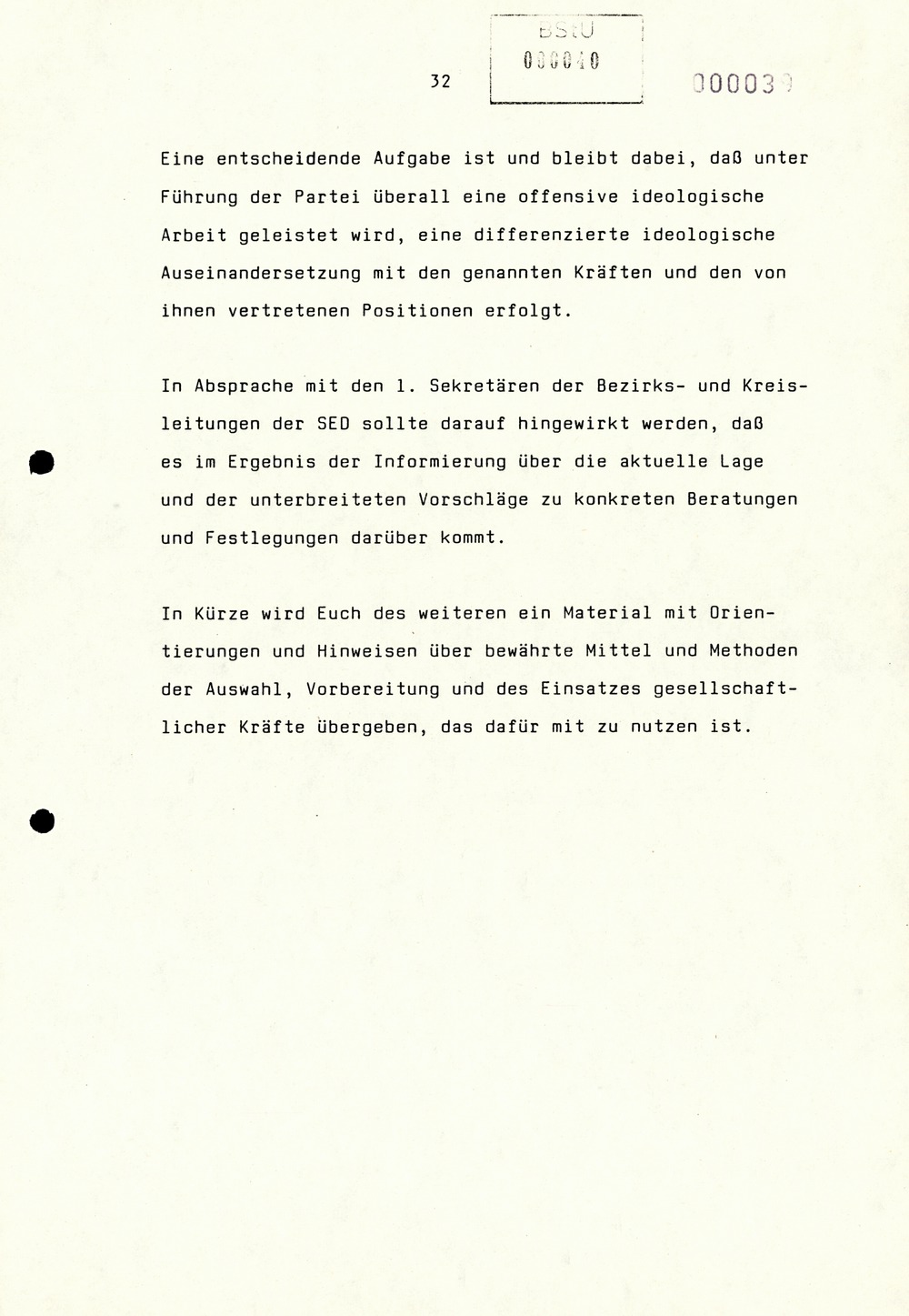 Referat Erich Mielkes auf einer Dienstbesprechung kurz vor den Kommunalwahlen 1989