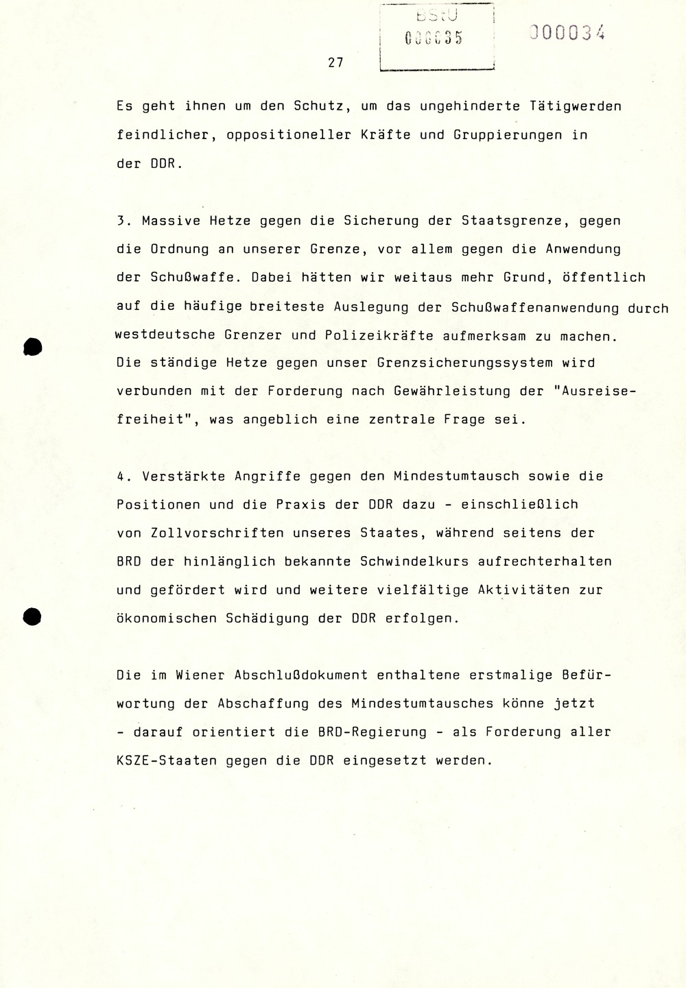 Referat Erich Mielkes auf einer Dienstbesprechung kurz vor den Kommunalwahlen 1989