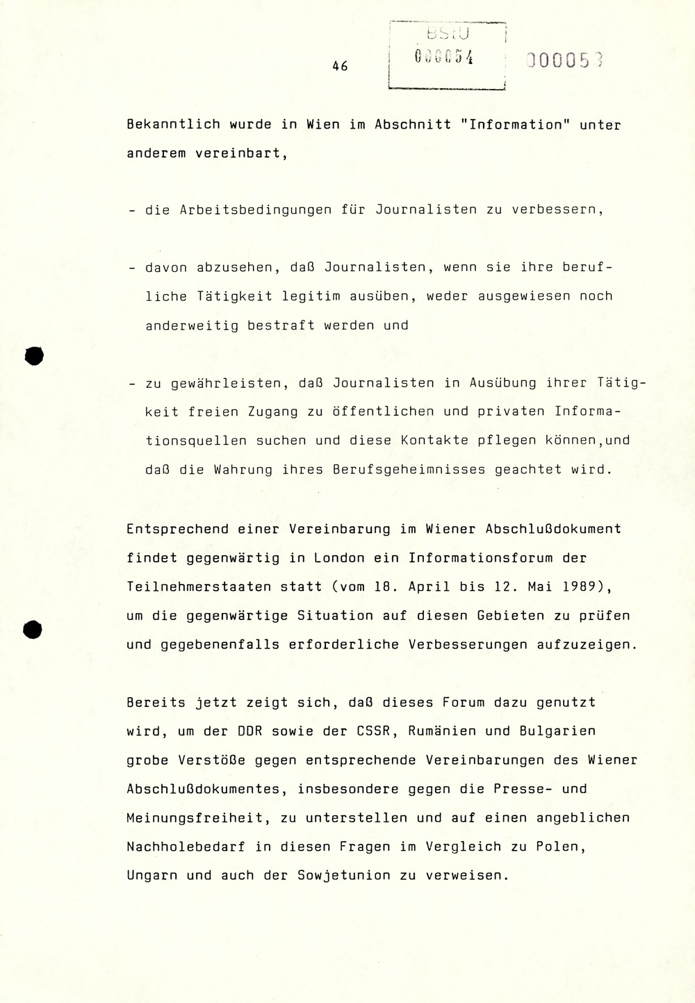 Referat Erich Mielkes auf einer Dienstbesprechung kurz vor den Kommunalwahlen 1989