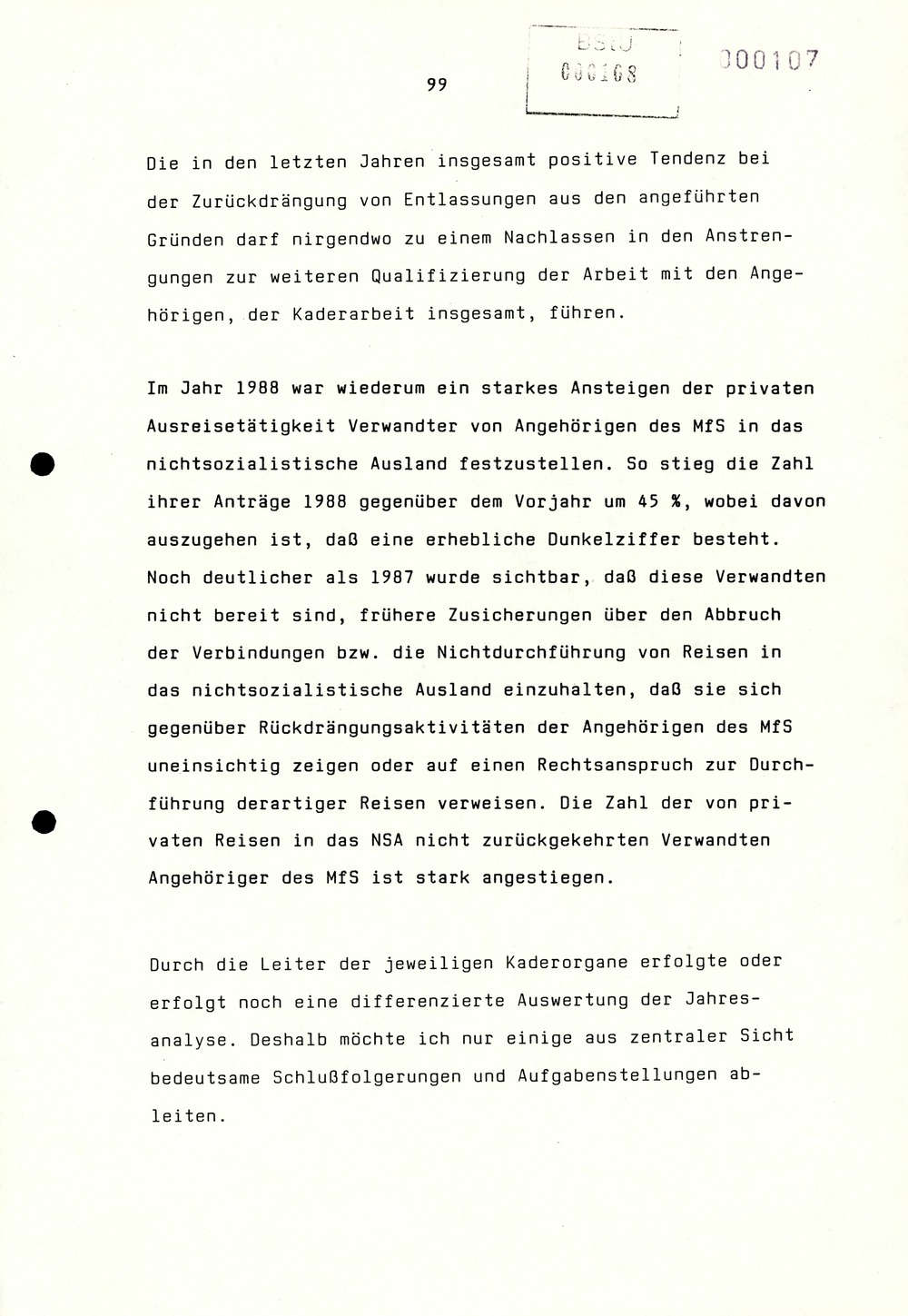 Referat Erich Mielkes auf einer Dienstbesprechung kurz vor den Kommunalwahlen 1989