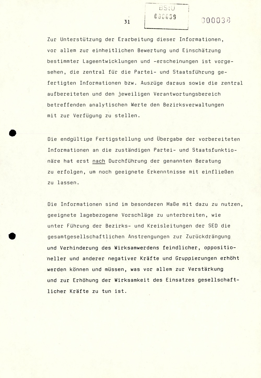 Referat Erich Mielkes auf einer Dienstbesprechung kurz vor den Kommunalwahlen 1989