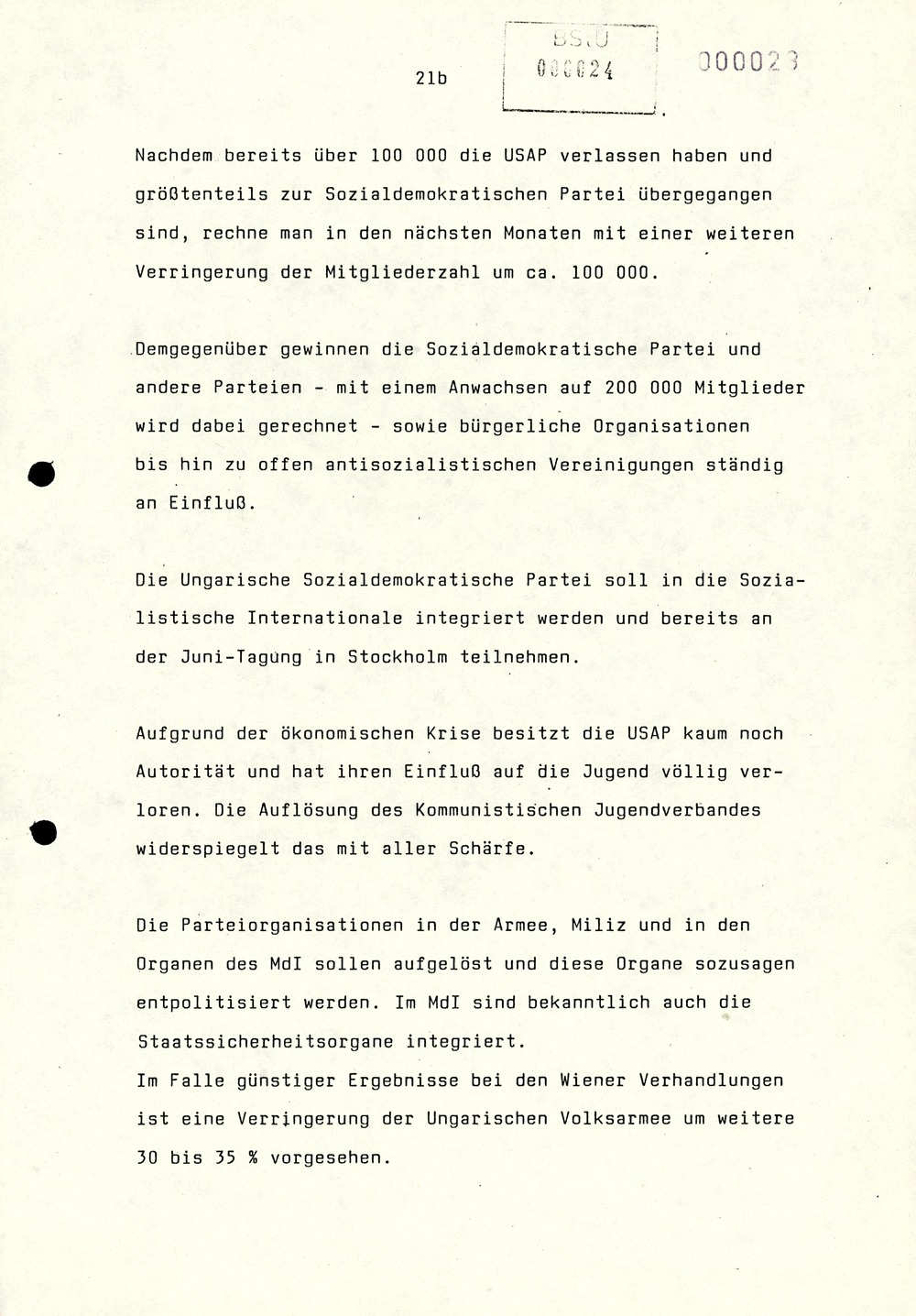Referat Erich Mielkes auf einer Dienstbesprechung kurz vor den Kommunalwahlen 1989