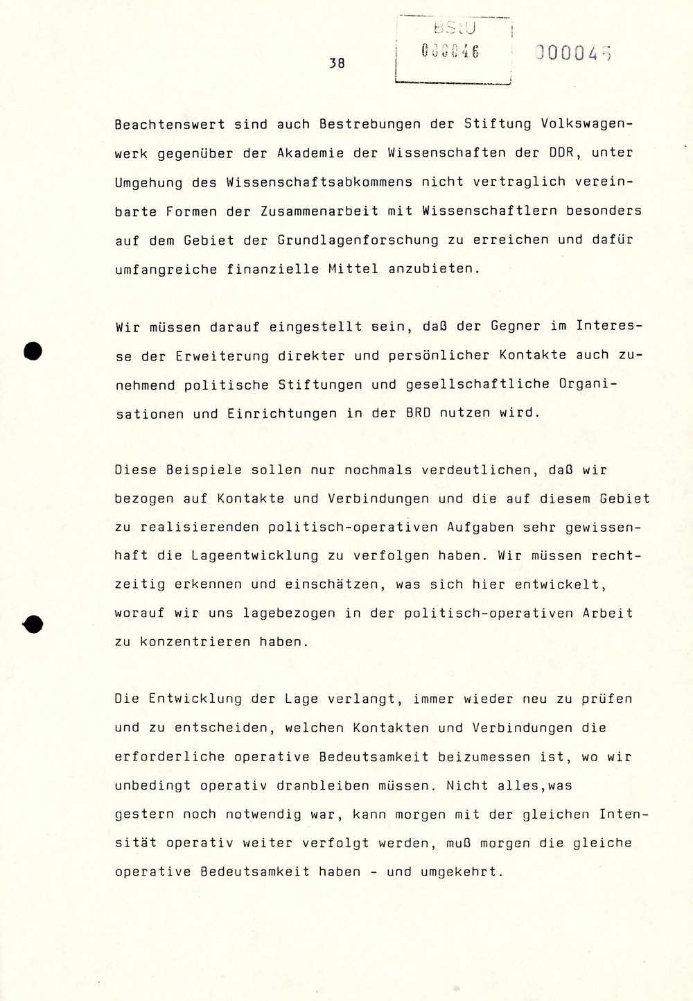 Referat Erich Mielkes auf einer Dienstbesprechung kurz vor den Kommunalwahlen 1989