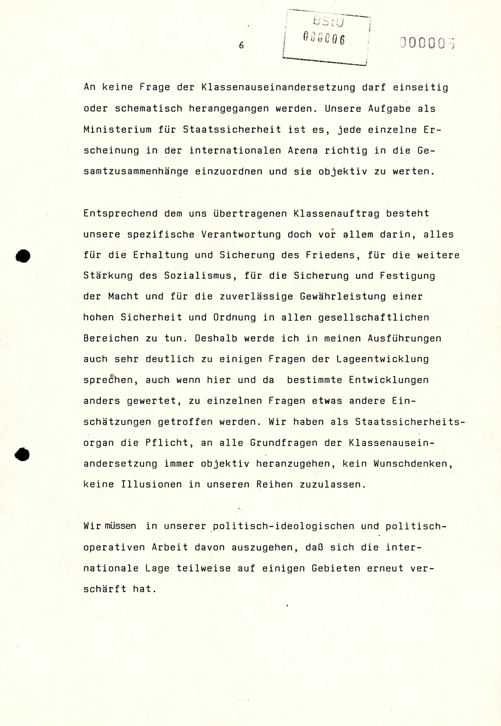Referat Erich Mielkes auf einer Dienstbesprechung kurz vor den Kommunalwahlen 1989