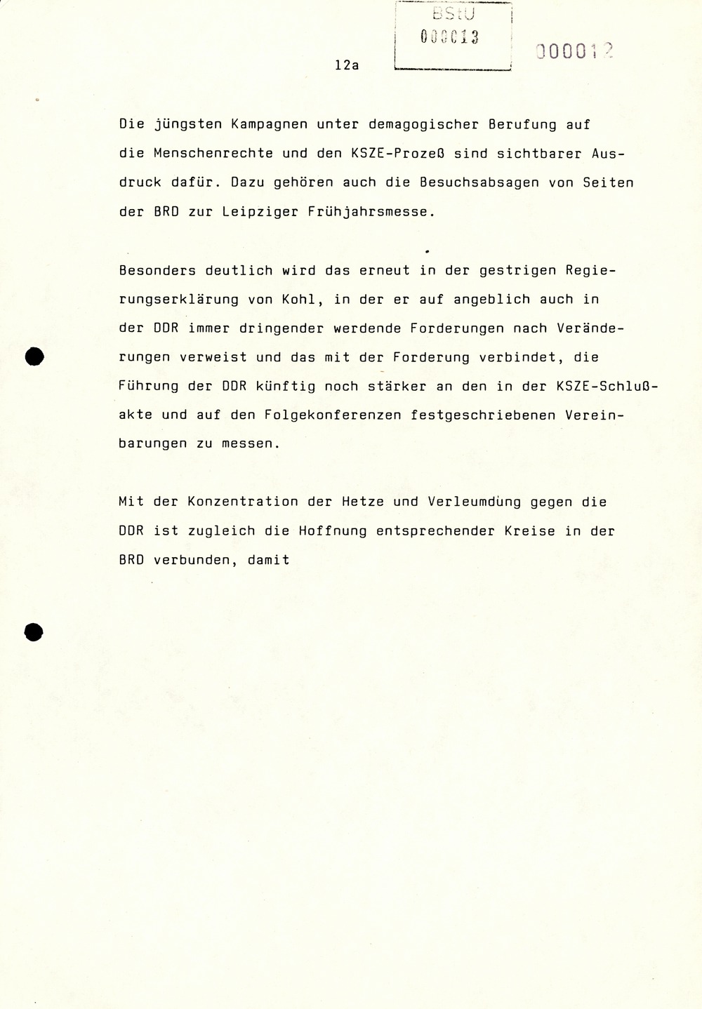 Referat Erich Mielkes auf einer Dienstbesprechung kurz vor den Kommunalwahlen 1989