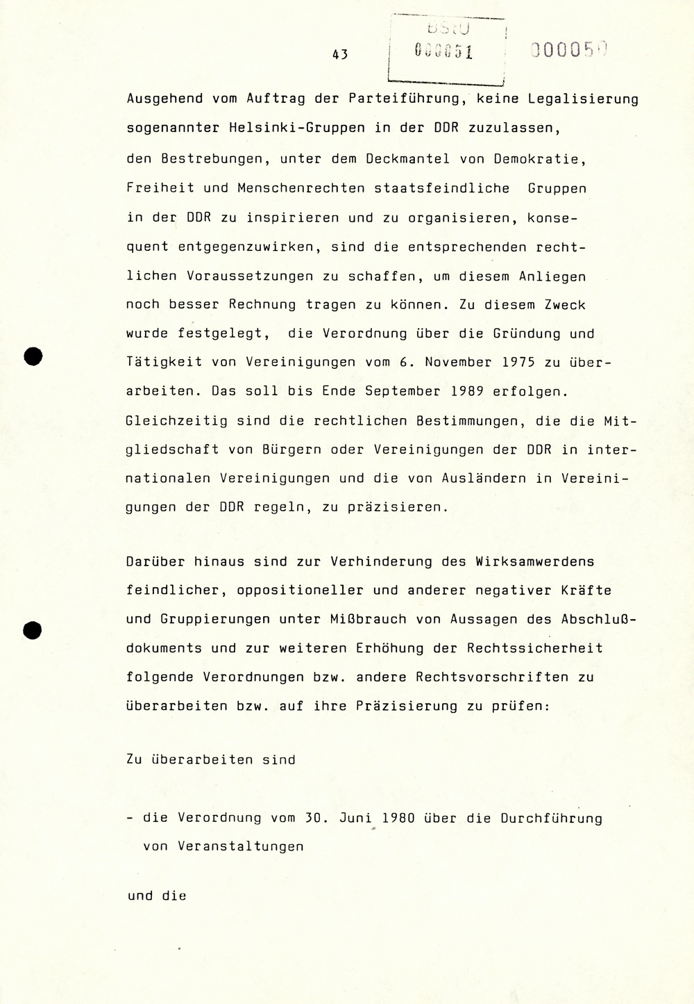 Referat Erich Mielkes auf einer Dienstbesprechung kurz vor den Kommunalwahlen 1989