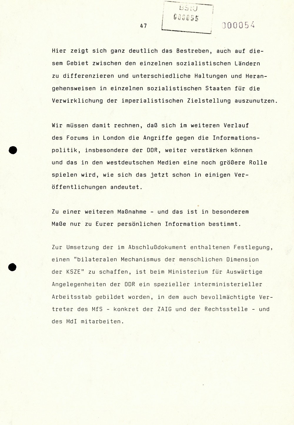 Referat Erich Mielkes auf einer Dienstbesprechung kurz vor den Kommunalwahlen 1989