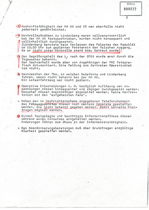 Erfahrungsprotokoll zum Einsatz der Stasi beim Lindenberg-Konzert