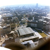 Luftbildaufnahmen der Grenzübergangsstelle Friedrichstraße und des Checkpoint Charlie