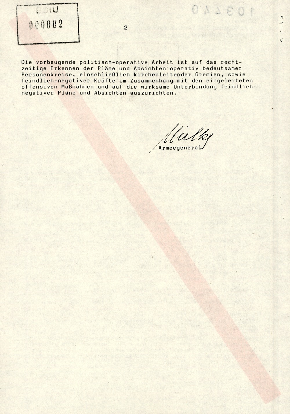 Schreiben an alle Diensteinheiten nach der Verhaftung von fünf Bürgerrechtlern
