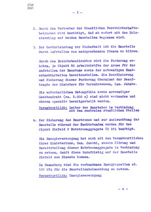 Protokoll über die Anlaufberatung zur Durchführung des Baus zweier Grenzübergangsstellen am 5. Dezember 1972 in Hildburghausen und Meiningen sowie am 6. Dezember 1972 in Eisfeld