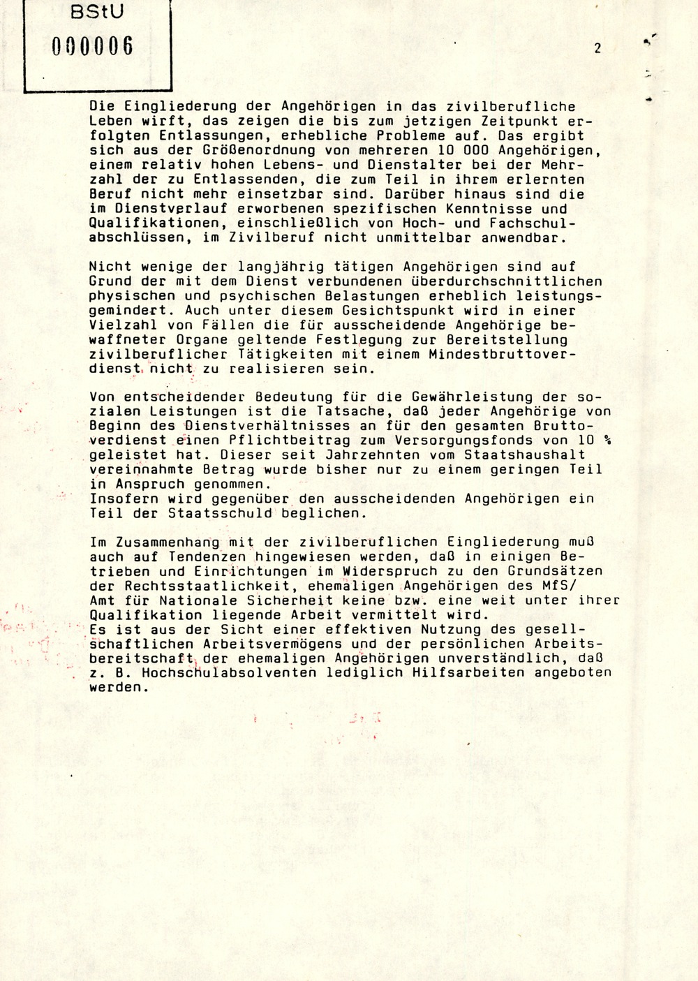 Schreiben des amtierenden Leiters an die Leiter der Diensteinheiten zur Notwendigkeit eines Verfassungsschutzes
