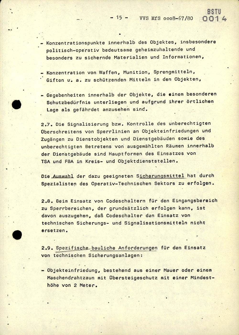 Anweisung 10/80 zur "Gewährleistung der Sicherheit der Dienstgebäude des MfS"