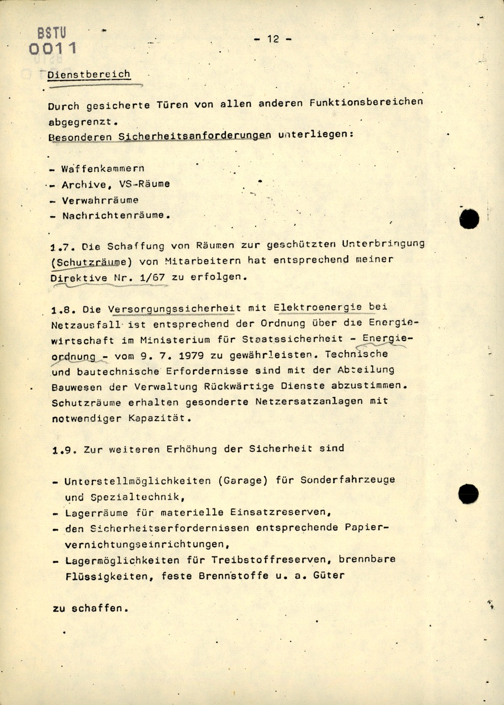 Anweisung 10/80 zur "Gewährleistung der Sicherheit der Dienstgebäude des MfS"