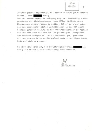 Bericht über eine Festnahme bei der Liebknecht-Luxemburg-Demonstration 1988