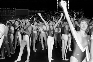 Bilder-Serie von der Eröffnung des VIII. Turn- und Sportfestes in Leipzig 1987