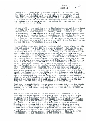 Bericht des IMB "Reiner Martens" zum Kirchentagskongress in Wittenberg 1983