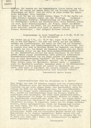 Gedächtnisprotokolle - Tage und Nächte nach dem 7. Oktober 1989 in Ost-Berlin