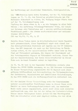 Diplomarbeit: "Sicherheitspolitik der ehemaligen SED-Parteiführung in den Jahren 1988/89 in der Arbeit der Kreisdienststelle Hagenow"