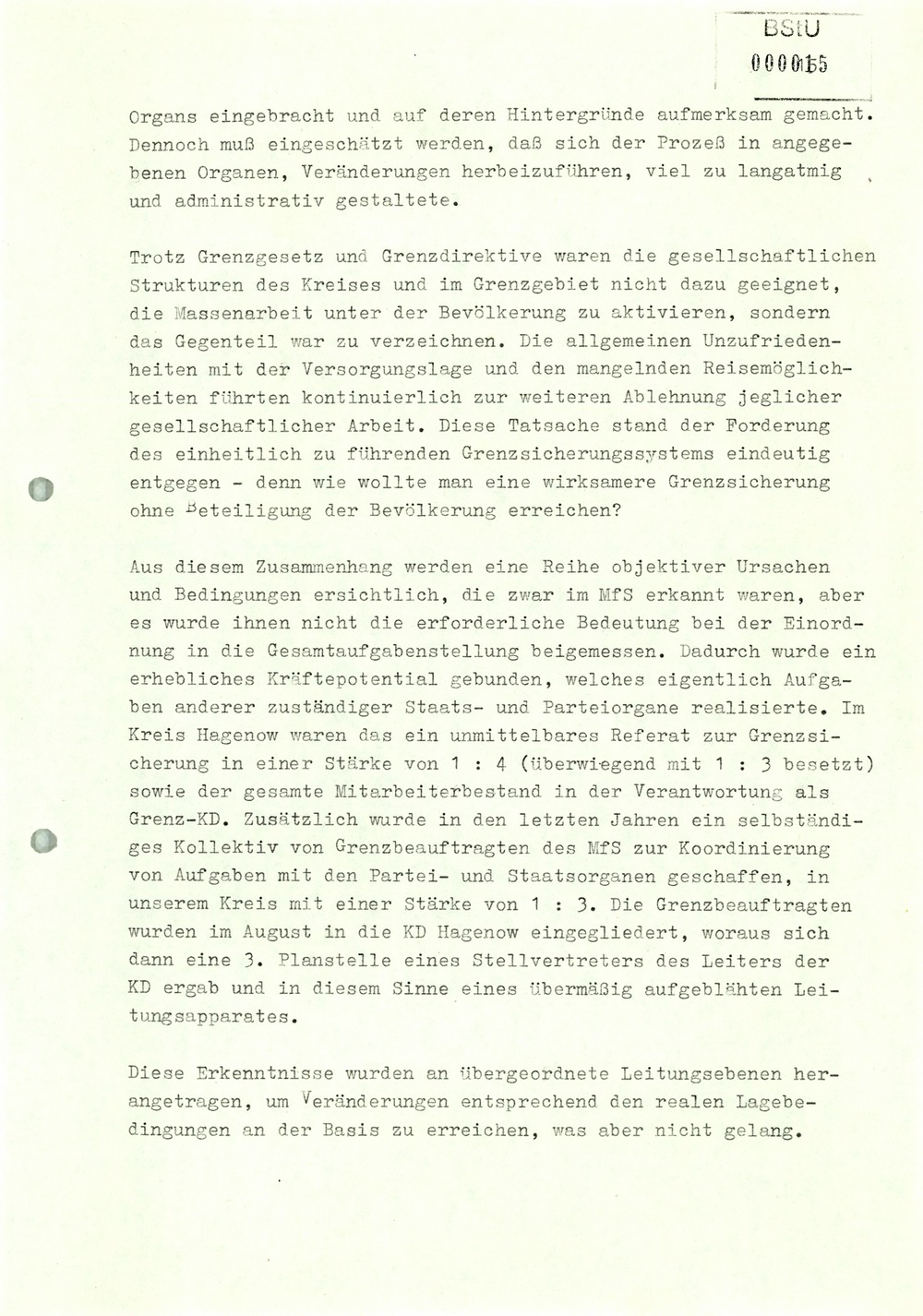 Diplomarbeit: "Sicherheitspolitik der ehemaligen SED-Parteiführung in den Jahren 1988/89 in der Arbeit der Kreisdienststelle Hagenow"