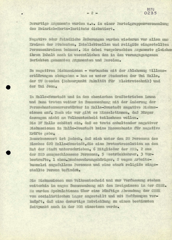 Bericht zur Aktion "Optimismus"