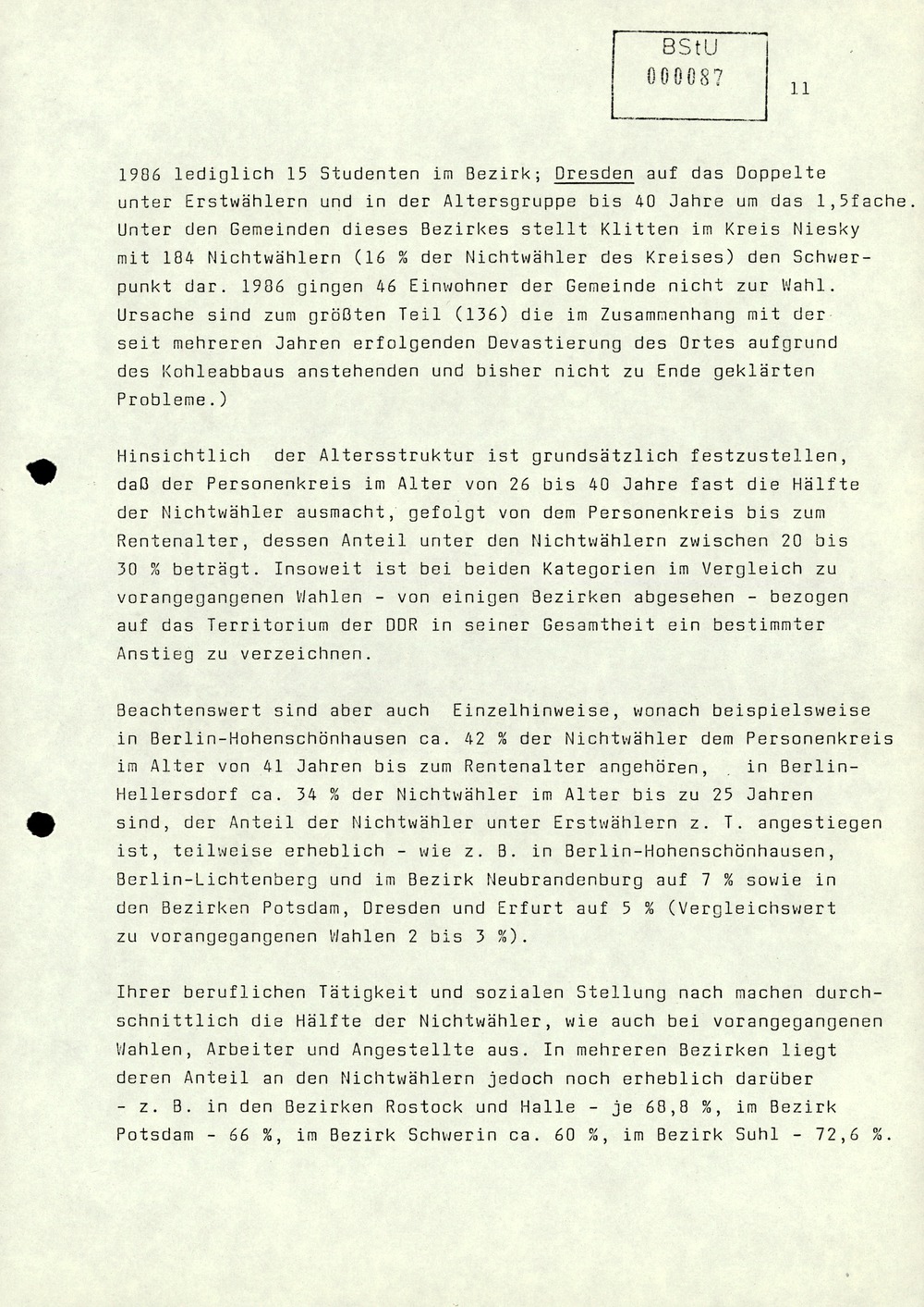 Zu Protestaktivitäten im Zusammenhang mit den Kommunalwahlen 1989