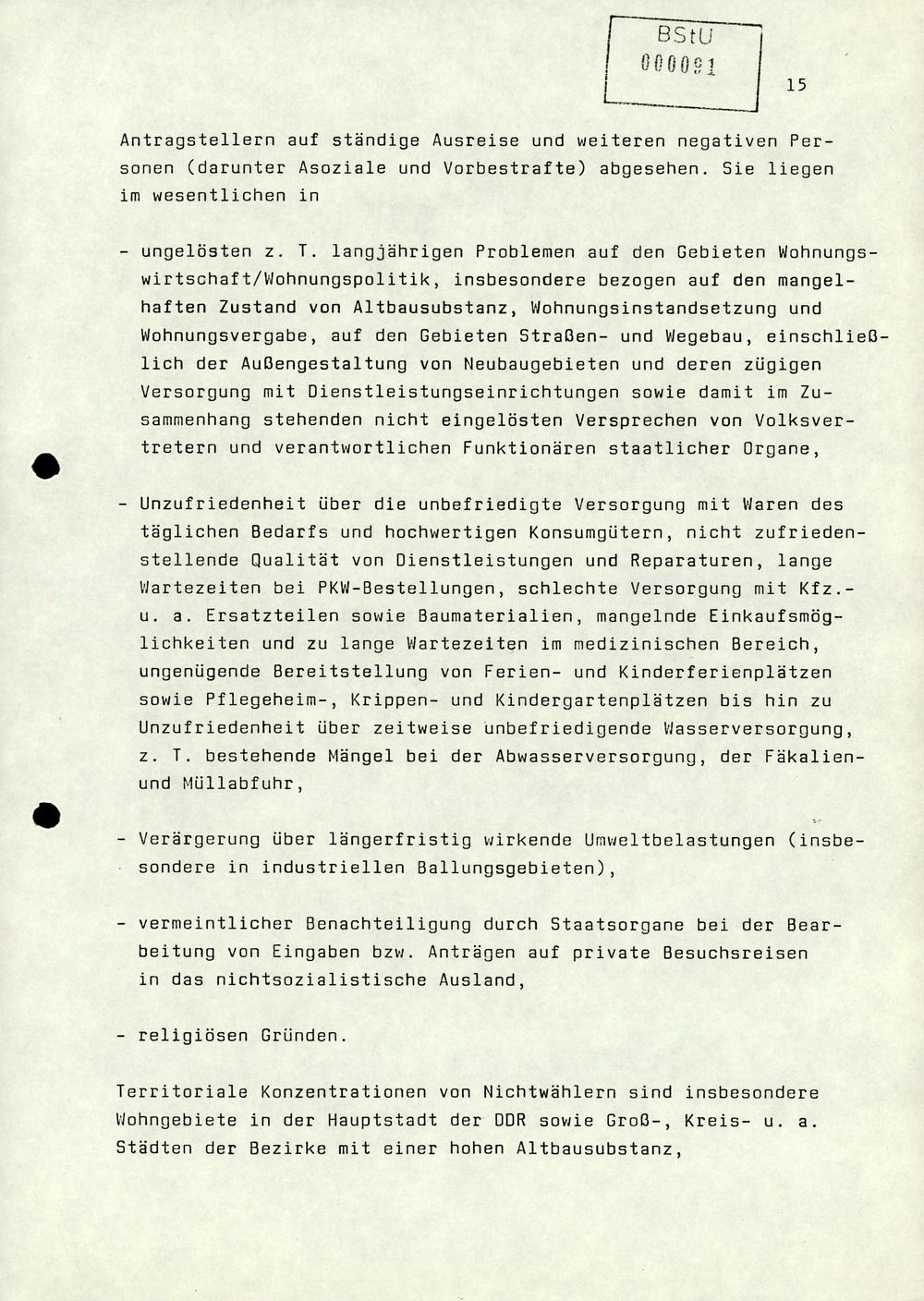 Zu Protestaktivitäten im Zusammenhang mit den Kommunalwahlen 1989