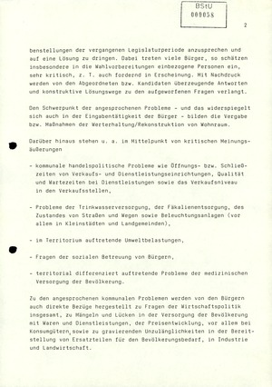 Meinungen aus der DDR-Bevölkerung zu den bevorstehenden Kommunalwahlen 1989