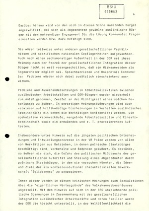 Meinungen aus der DDR-Bevölkerung zu den bevorstehenden Kommunalwahlen 1989