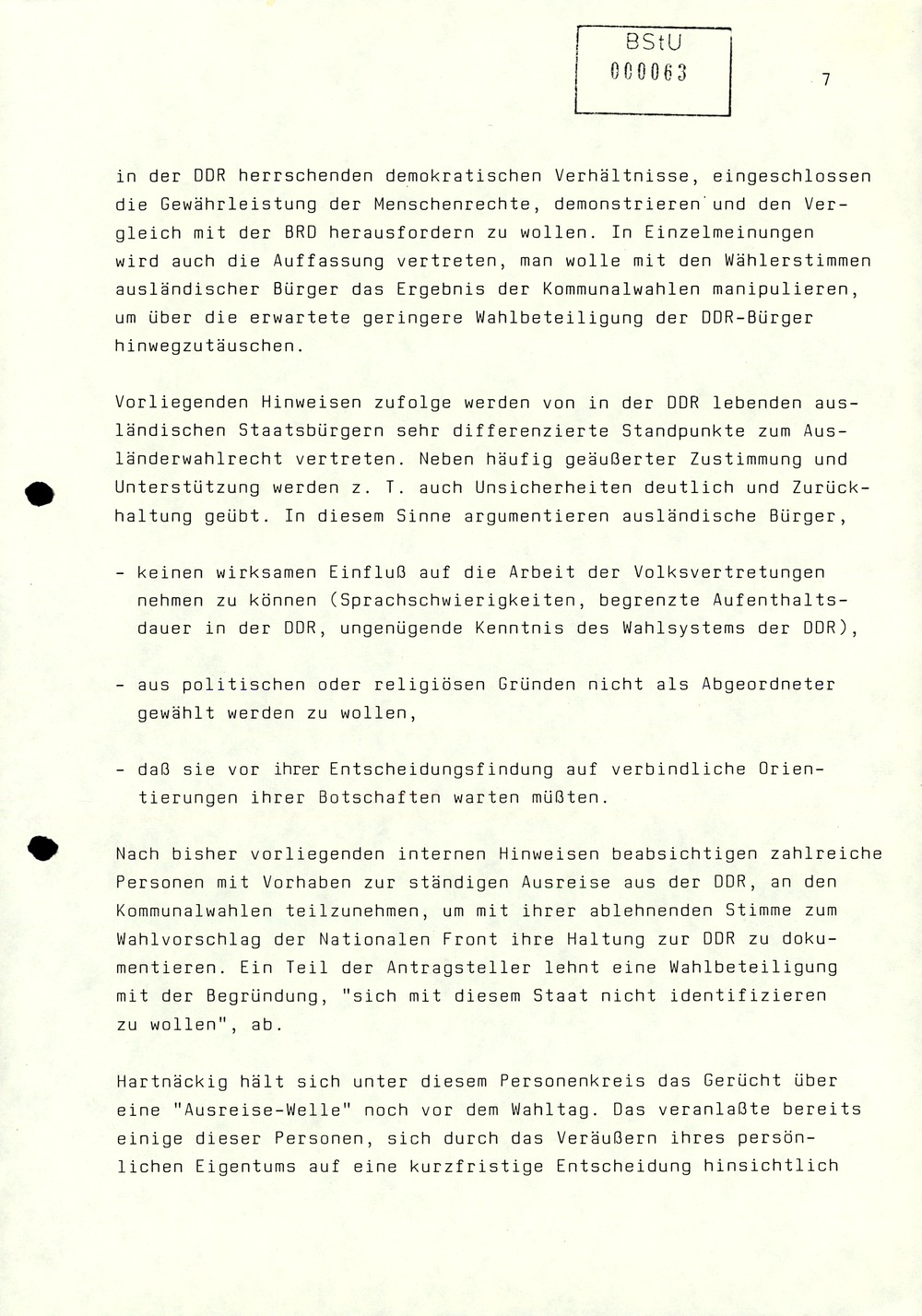 Meinungen aus der DDR-Bevölkerung zu den bevorstehenden Kommunalwahlen 1989