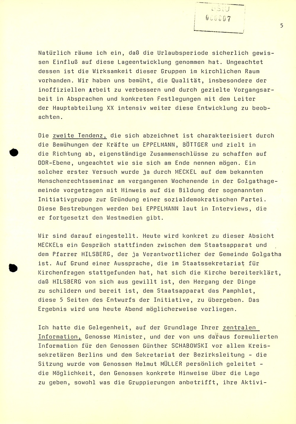 Dienstbesprechung zwischen Mielke und den Chefs der Bezirksverwaltungen