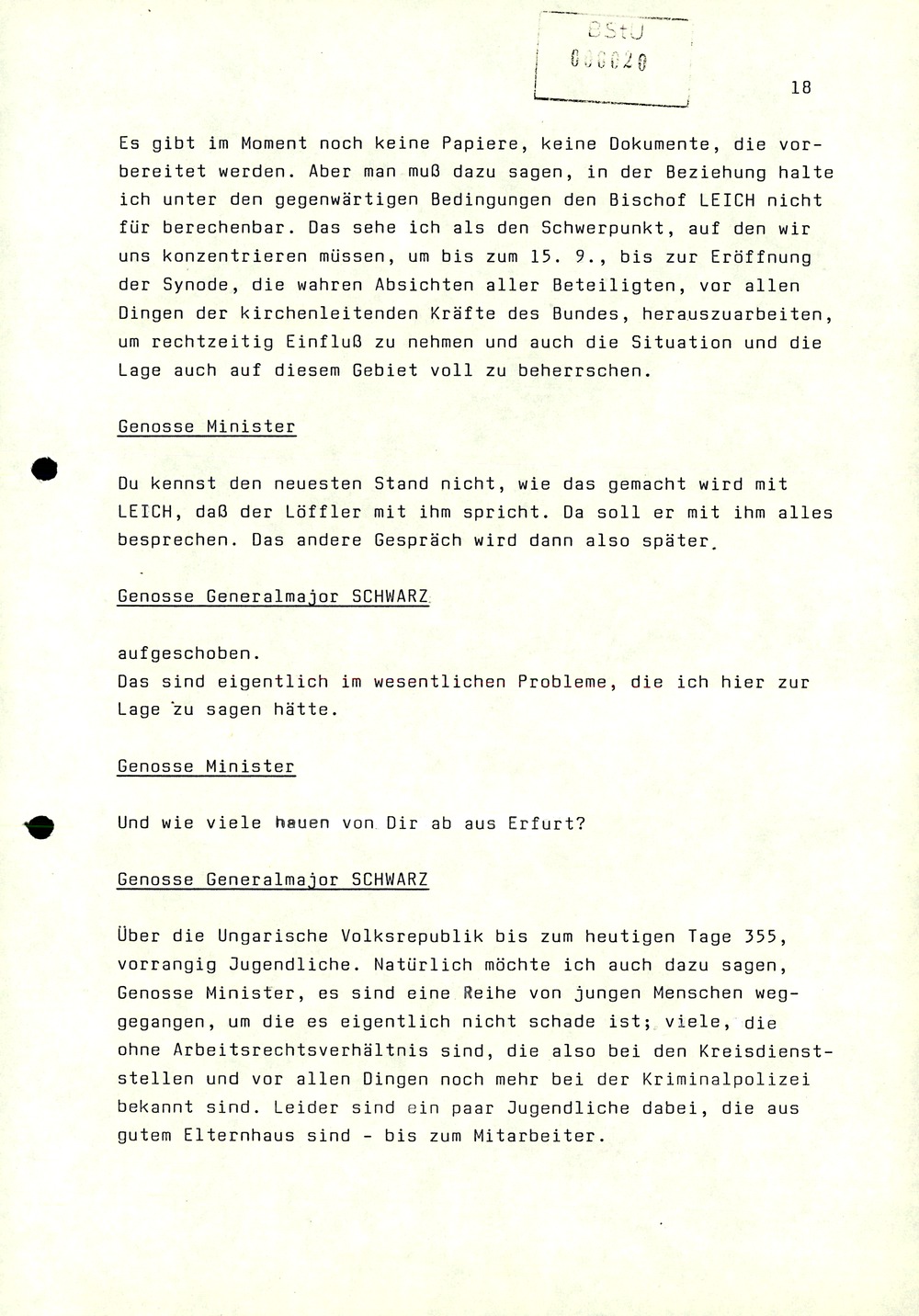 Dienstbesprechung zwischen Mielke und den Chefs der Bezirksverwaltungen
