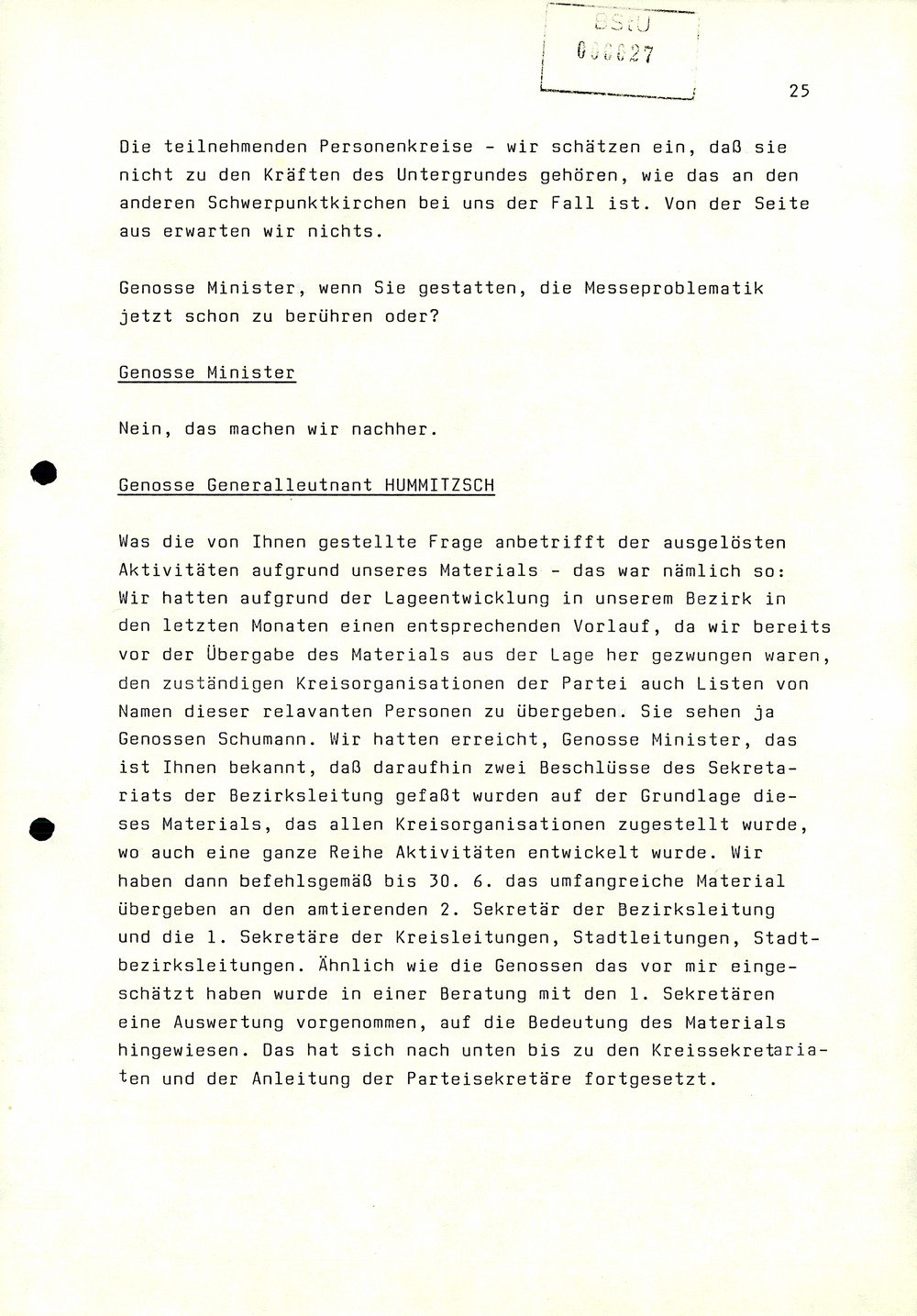 Dienstbesprechung zwischen Mielke und den Chefs der Bezirksverwaltungen