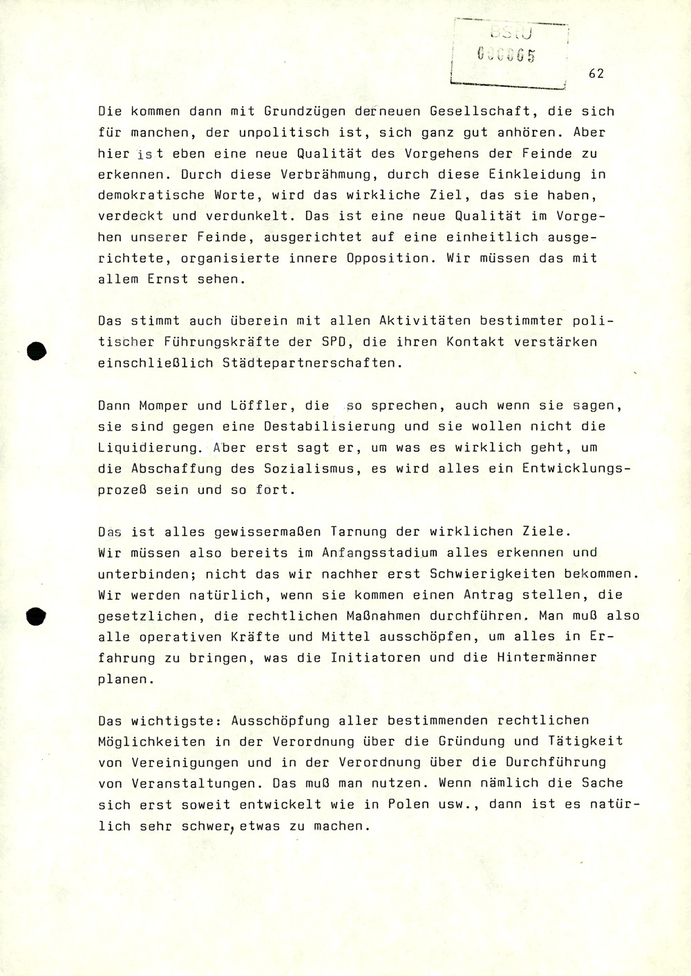 Dienstbesprechung zwischen Mielke und den Chefs der Bezirksverwaltungen