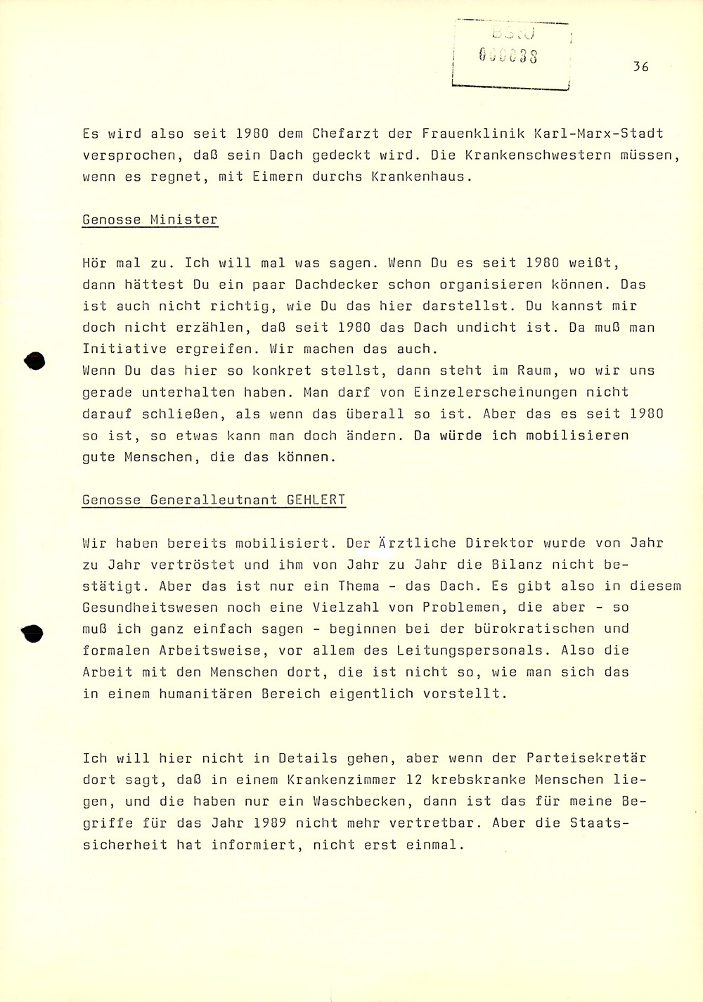 Dienstbesprechung zwischen Mielke und den Chefs der Bezirksverwaltungen