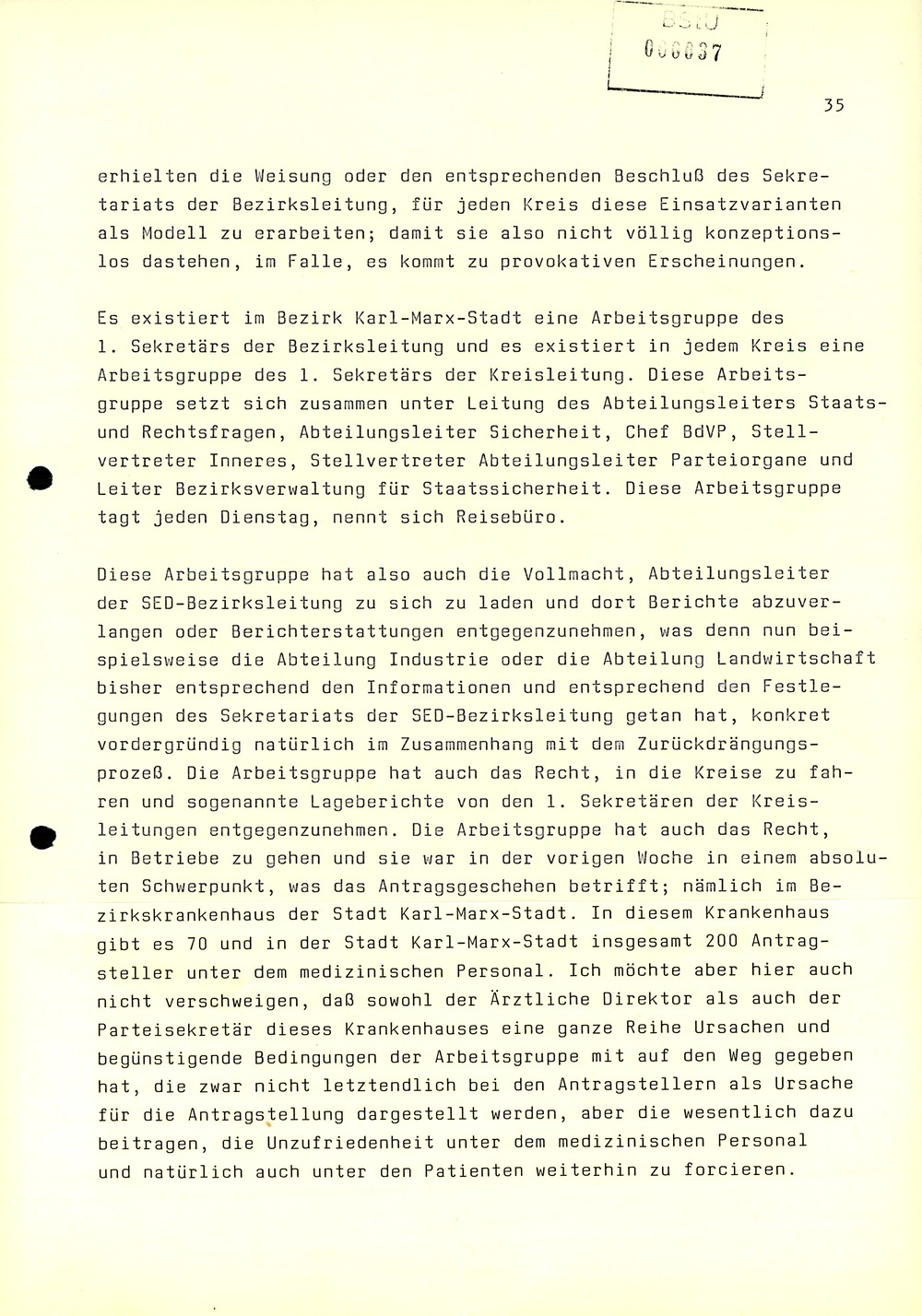 Dienstbesprechung zwischen Mielke und den Chefs der Bezirksverwaltungen