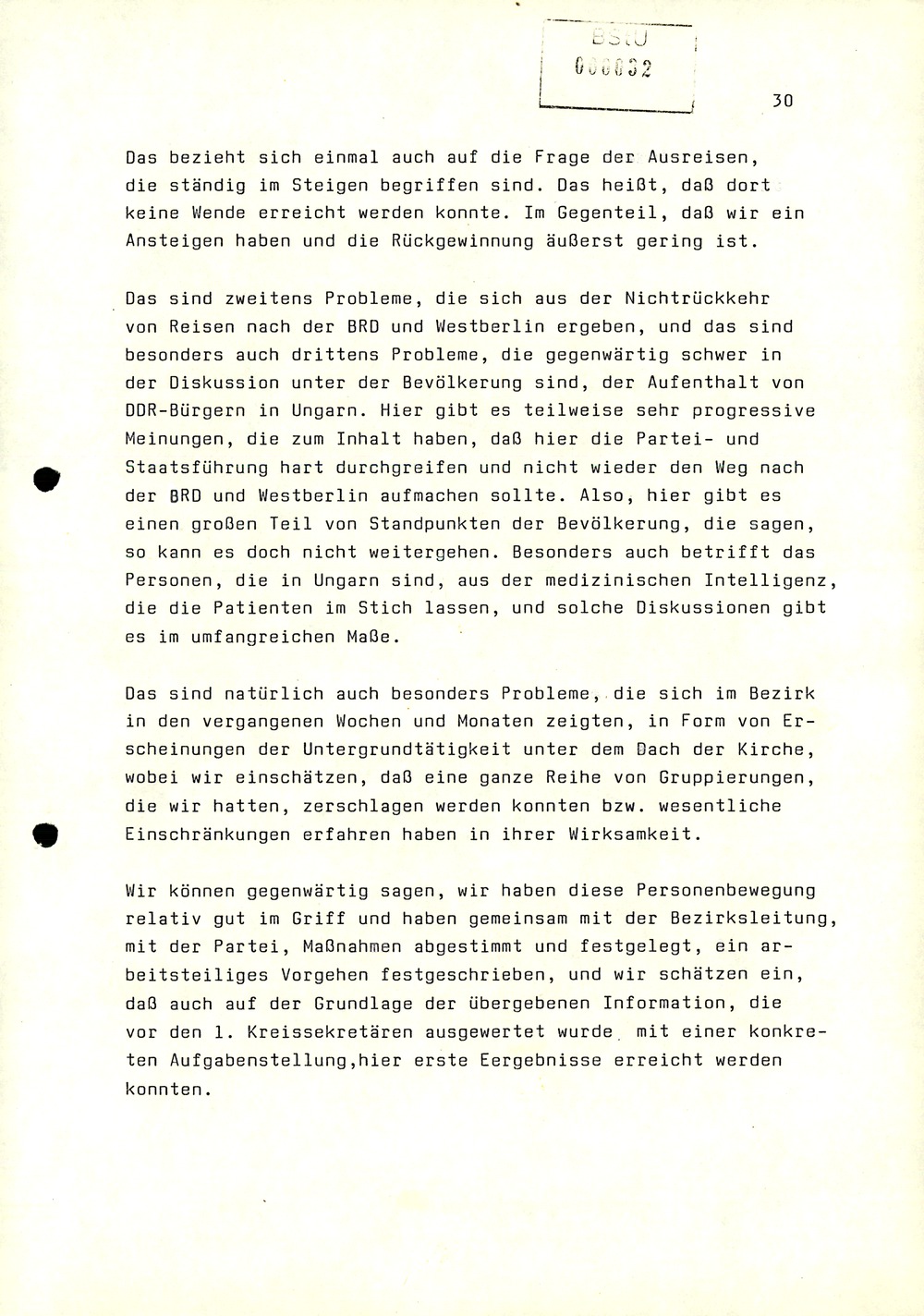 Dienstbesprechung zwischen Mielke und den Chefs der Bezirksverwaltungen