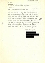 Brief eines "Selbstwerbers" für eine Reise zur Fußball­-Weltmeister­schaft 1974